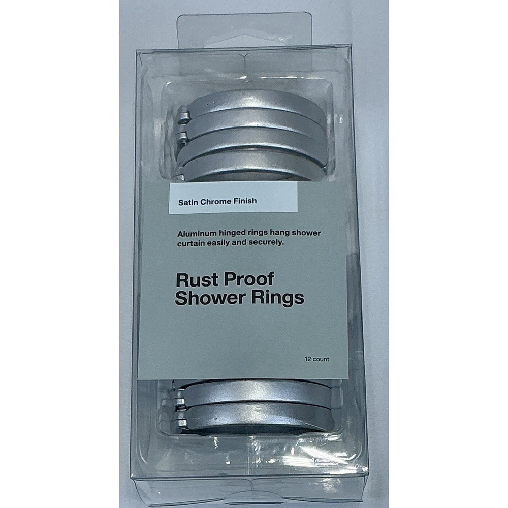 Target Rust Proof Shower Curtain Hangers 12‎ Silver Hangers